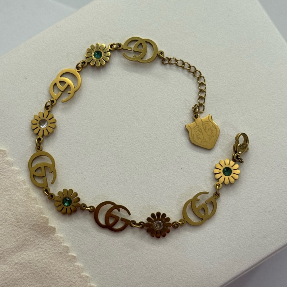 Gold Floral Bracelet